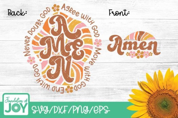 Amen Anagram, Groovy Christian Svg T-Shirt Designs