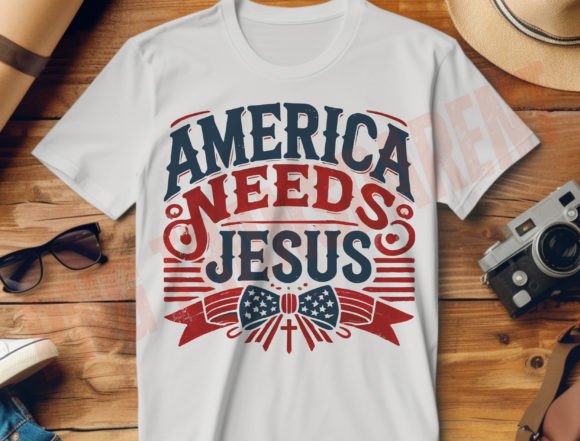 America Needs Jesus Png, Coquette Bow T-Shirt Designs