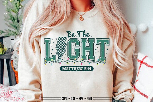 Christian Christmas Svg, Be the Light PNG