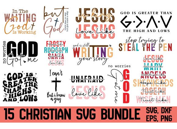Christian SVG Bundle: Bible Verse, God SVG